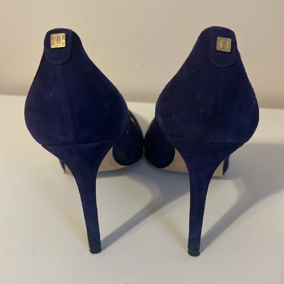 IVANKA TRUMP WOMEN'S BLUE SUEDE POINT TOE STILETTO PUMPS SIZE 11 - Picture 5 of 9